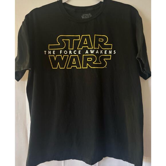 Mens Star Wars T-Shirt size XL V Fifth Sun Black Yellow White The Force Awakens - Picture 1 of 6